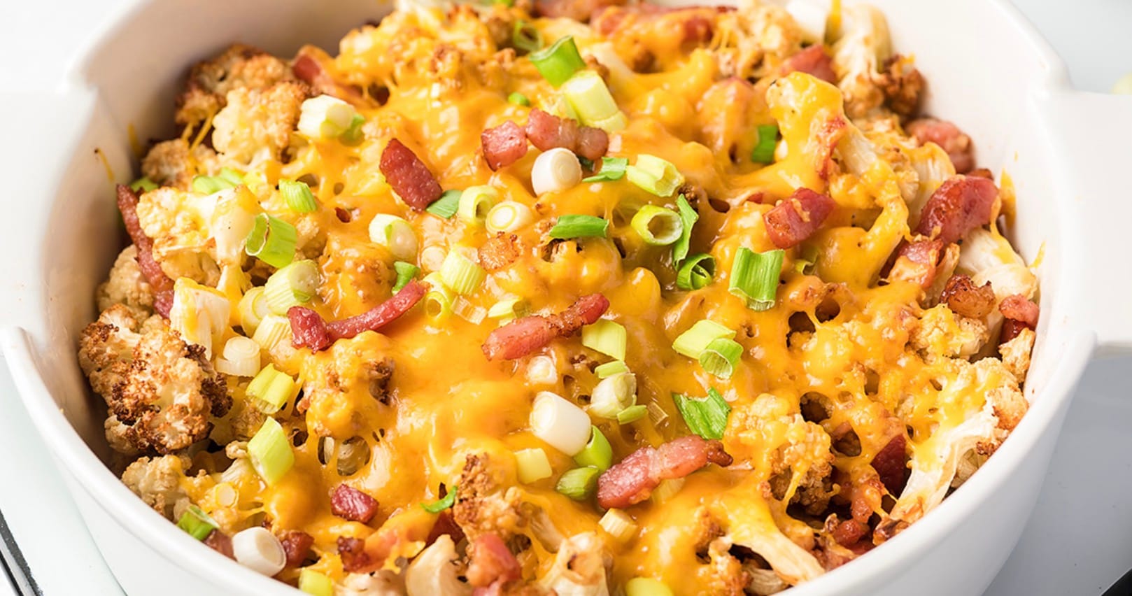Keto air Fryer Loaded Cauliflower Breakfast Bake